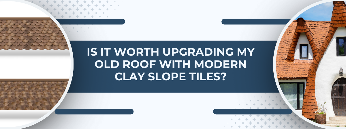 Modern clay slope roofing tiles on a renovated home in Tamil Nadu