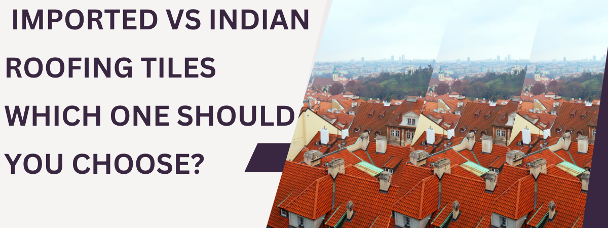 Split comparison of Indian clay tiles and imported ceramic roofing tiles