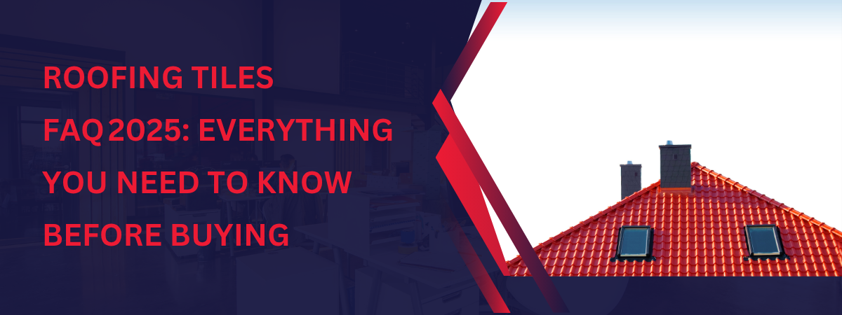 Roofing tile options laid out with clay, concrete, and white cooling tiles